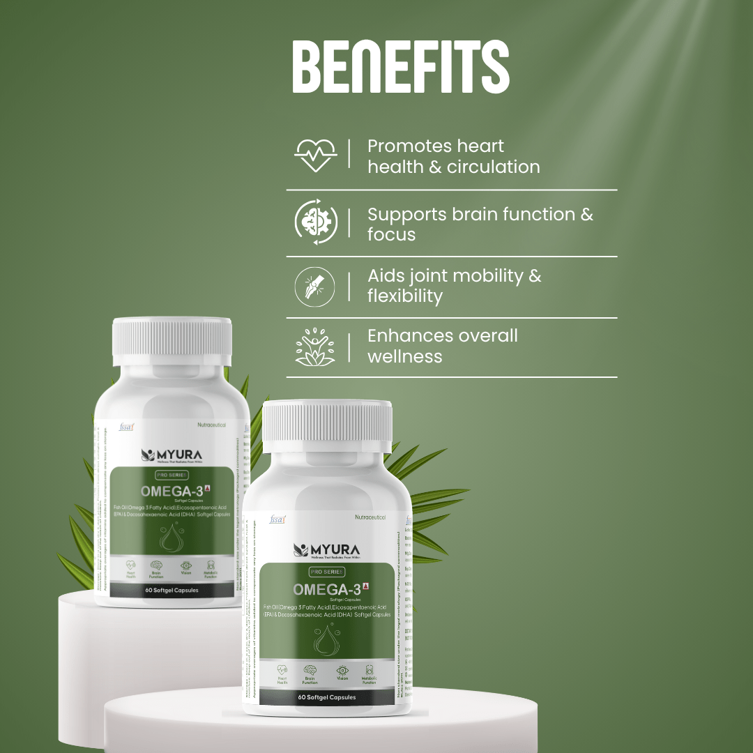 PRO OMEGA - 3 SOFTGEL CAPSULES - Myura WellnessPRO OMEGA - 3 SOFTGEL CAPSULESMyura Wellness