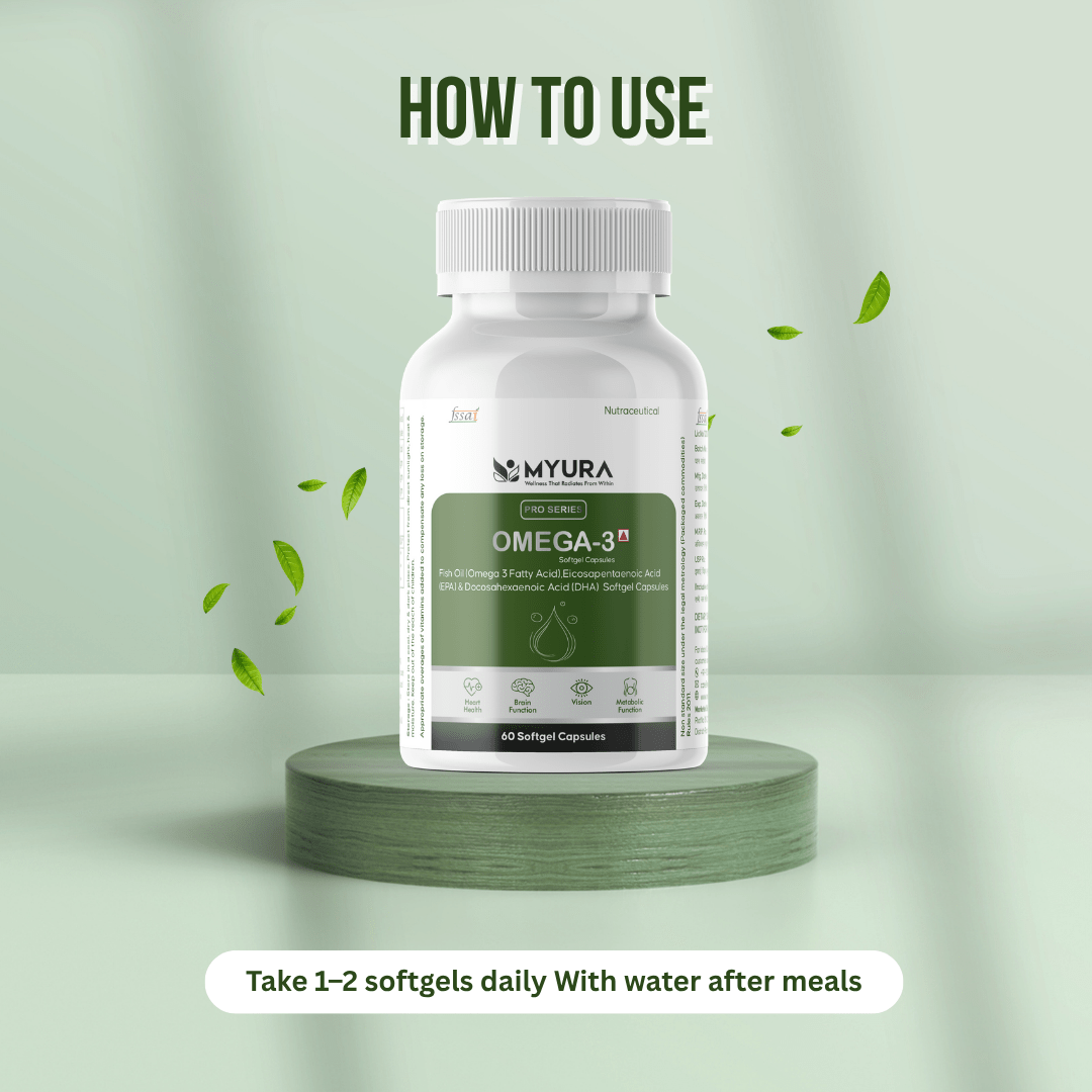 PRO OMEGA - 3 SOFTGEL CAPSULES - Myura WellnessPRO OMEGA - 3 SOFTGEL CAPSULESMyura Wellness