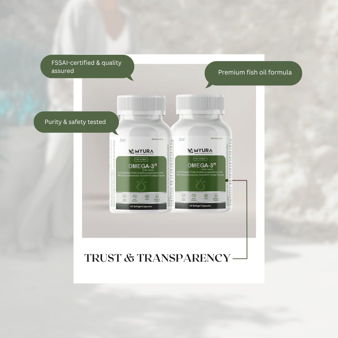 PRO OMEGA - 3 SOFTGEL CAPSULES - Myura WellnessPRO OMEGA - 3 SOFTGEL CAPSULESMyura Wellness